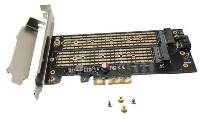 Main image of Adaptateur PCIE pour SATA ou PCI E NVMe SSD, carte d'extension de contrôleur hôte, M.2, clé M B, PCI-E x 4