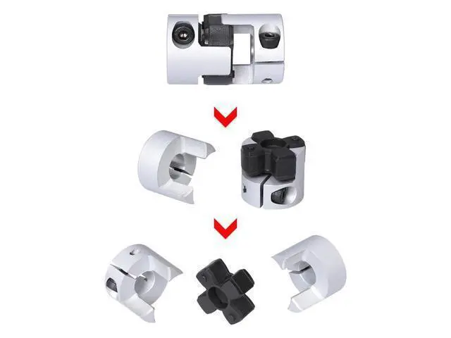 Alt view image 3 of 3 - 3D Printer Parts Flexible Shaft Coupler 5x8x25 Plum blossom/Rigid clamping Coupling Shaft Stepper Motor coupler connector