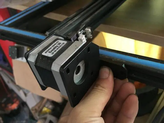 Alt view image 3 of 3 - funssor Creality CR-10/CR-10S 3D printer aluminum Y stepper motor reinforcement mount plate and damper