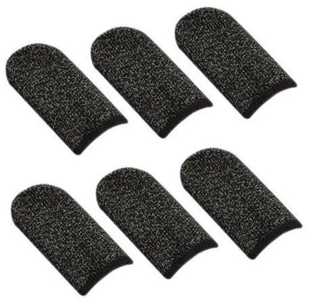 Main image of Professional Gaming Finger Cots 18-Pin Black Black Edge Copper Fiber Anti-Sweat and Non-Slip Competitive Edition 6Pcs