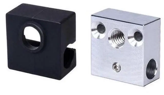 Main image of CR10 Heater Block MK8 Silicone Sock For Micro Swiss Cr10 Hotend Ender 3 Mk7/Mk8/Mk9 J-head Extruder Heat Block