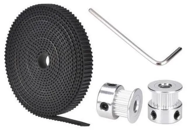 Main image of GT2 16 Teeth bore 5mm Pulley with 2m GT2-6mm Width Open timing Belt KIT For 3D Printer(4xM3 setscrews and 1xAllen Key