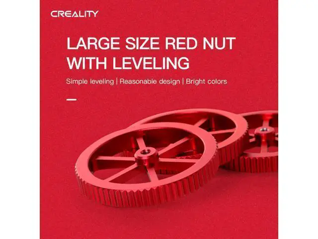 Alt view image 2 of 6 - 4PCS Large Red Hand Twist Leveling Nut Heated Bed Spring Adjustment Nut 3D Printer Parts For CREALITY Ender3 Ender-5 CR-10 CR10S