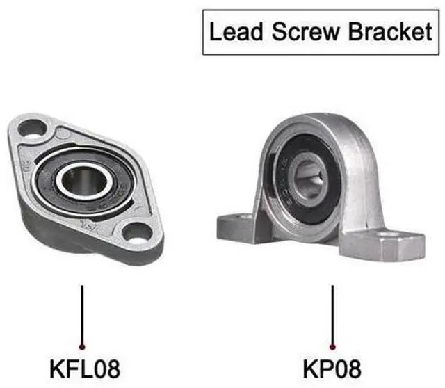Main image of Horizontal KFL08 Vertical KP08 Bearing Bracket parts For 3D Printer T8 Trapezoidal Lead Screw Stainless Steel Mounted Stand