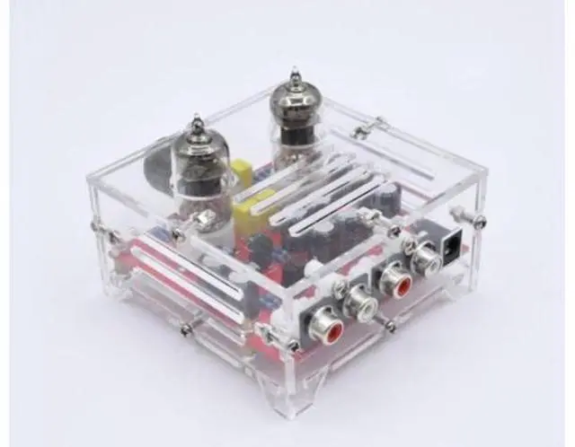 Main image of Fever 6J1 Tube Amplifier Preamp Board Hifi Dual Channel Class A Volume Control Tone Preamplifier Board With Crystal Case