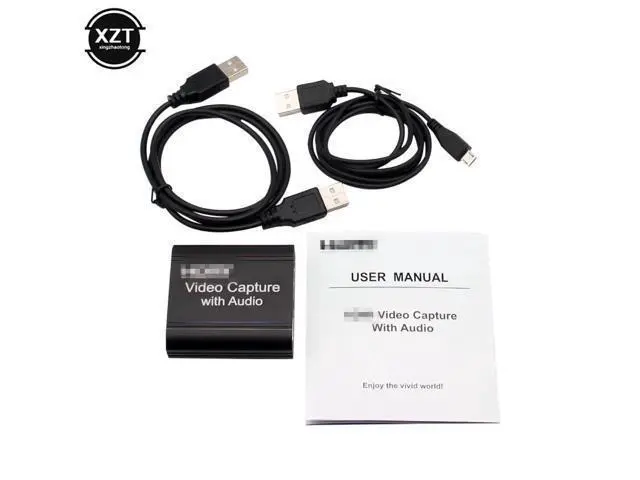 Alt view image 6 of 6 - 4K HDMI-compatible Video Game Capture Card With Audio 3.5mm Audio Output Microphone Loop 1080P USB 2.0 3.0 PC Live Streaming
