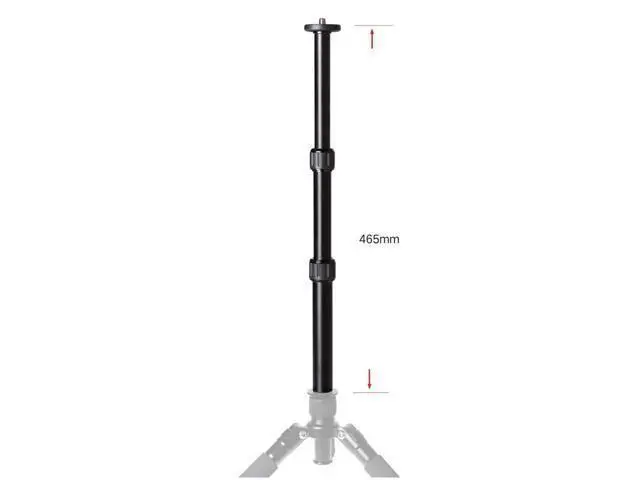 Alt view image 2 of 4 - Middle Axis Extension Rod 3 Sections Extended Stick Photography Accessories Aluminum Alloy Extendable Rod Extension Pole