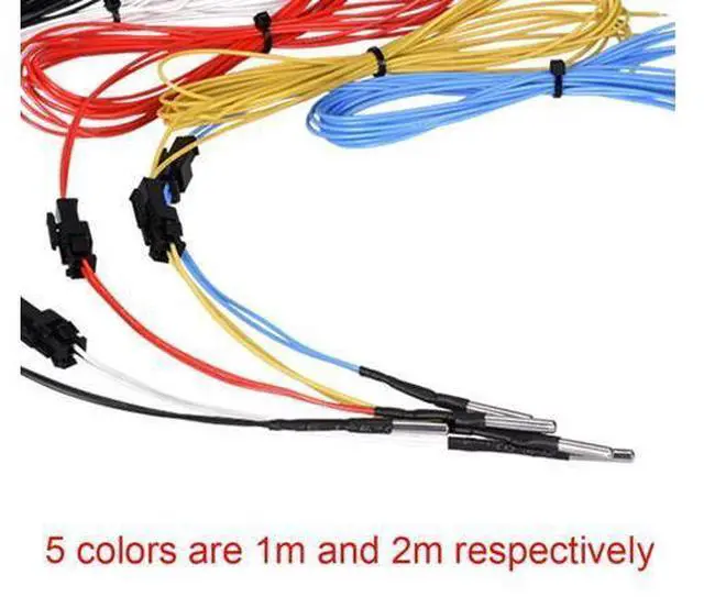 Alt view image 2 of 3 - 3D Printer Parts HT-NTC100K Ohm Thermistor 1M/2M High Temperature NTC 3950 100K Sensor for Filament V6 Heat Block Hotend