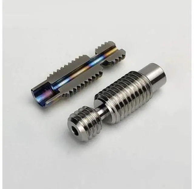 Main image of Funssor 2pcs V2.0 1.75mm Titanium V6 heat break, All-Metal V6 hotend titanium throat for PEEK PETG high temperature filament