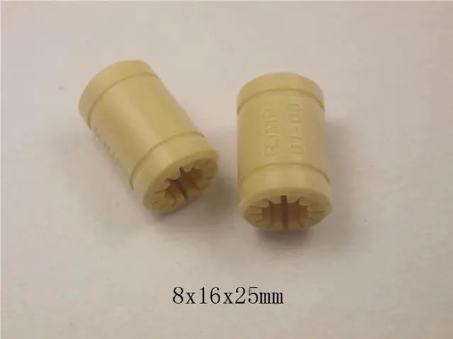 Main image of 3D Printer Solid Polymer LM8UU Bearing - 8mm shaft RJMP-01-08 R Solid Plastic Bearing, 8 mm ID