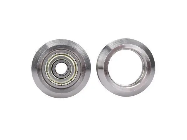 Alt view image 3 of 3 - 3D Printer penbuilds V-type wheel with or without 625ZZ Bearings Stainless steel Metal Double V Pulley Gear Aluminum extrusion