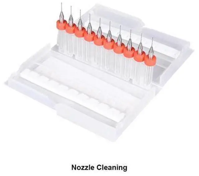 Main image of 1set 10pcs 0.4mm Nozzle Cleaning Drill Bits with Case for 3D Printer Nozzle Cleaning Makerbot Mendel Reprap mk8 mk10 v6 nozzle