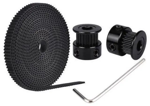 Main image of 2PCS GT2 Belt 20 teeth bore 5/8mm Pulley With 2M PU With Steel GT2-6mm Open timing Belt 2GT Belt 6mm For 3D Printer parts