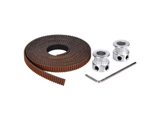 Alt view image 3 of 3 - 2PCS GT2 Belt 20 teeth bore 5/8mm Pulley With 2M PU With Steel GT2-6mm Open timing Belt 2GT Belt 6mm For 3D Printer parts