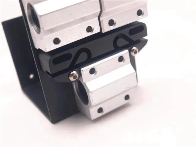 Alt view image 3 of 3 - Funssor black anodized aluminum Anet A8 X-Axis Tensioner Fixator and Tensioner for X-Belt