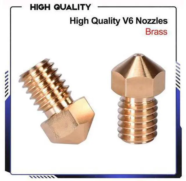 Main image of V6 Nozzles Brass 3D Printer Parts 0.2mm nozzle For E3D V6 J-Head Hotend Titan Extruder MK8 Ender 3 cr10 Upgrade Kit