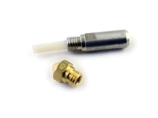 Alt view image 2 of 3 - MK10 Nozzle Thermal Barrier Tube Throat set 0.4mm nozzle for FlashForge Creator Wanhao CTC 3D Printer Extruder