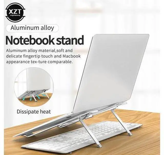 Main image of Laptop Stand Height Adjustable Aluminum Non-slip Laptop Riser Holder Portable For Notebook Macbook Foldable Tablet Stand