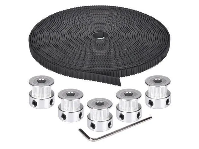 Alt view image 2 of 3 - 3D Printer Parts GT2 belt 20 teeth GT2 Timing Pulley and 5M GT2-6mm GT2 Timing Belt KIT for 3D printer
