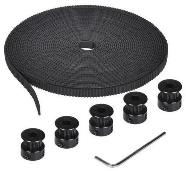 Main image of 3D Printer Parts GT2 belt 20 teeth GT2 Timing Pulley and 5M GT2-6mm GT2 Timing Belt KIT for 3D printer