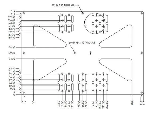 Alt view image 5 of 6 - Funssor 200x300mm heated bed support Aluminum composit Extended Y Carriage Plate for Prusa i3