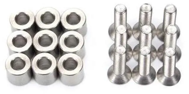 Main image of 1Set /9pcs 6x6x3mm Aluminum Spacer With 9pcs M3 Screws And Wrench As Gift For Prusa MK3 Heated Bed 6x6x3t Spacer