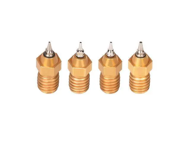 Alt view image 2 of 4 - Buse d'aérographe V6 en laiton de haute qualité, ensemble d'adaptateurs 0.2MM/0.3MM/0.4MM/0.5MM, Filament 1.75mm pour pièces d'imprimante 3D
