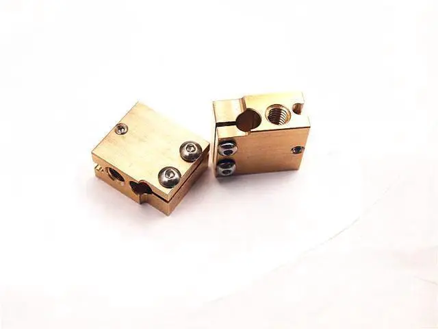 Alt view image 3 of 3 - Funssor High Temperature Copper volcano cartridge type heater block sensor/thermistor/PT100 sensor block V6 hotend