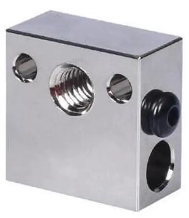 Main image of CR10 Heater Block Plated Copper Swiss CR 10 Hotend Heat Block For MK8 Silicone Socks Nozzle DDB Extruder Cr10s Ender3 Upgrade