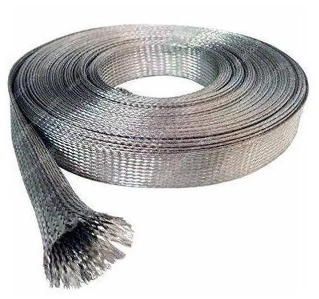 Main image of Funssor 1meter Tinned Copper Metal Braided Sleeving 4/6/8/10/12/16/20mm