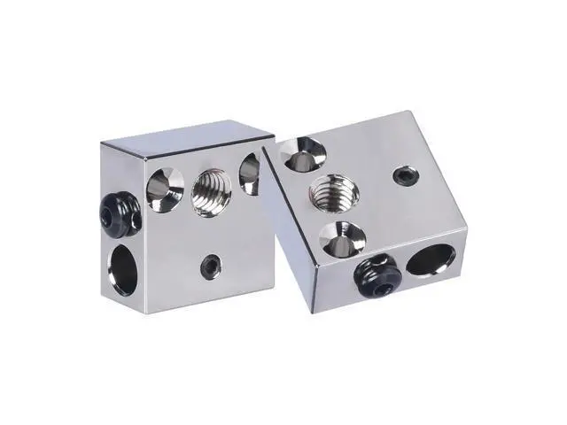 Alt view image 3 of 3 - CR10 Heater Block Plated Copper Swiss CR 10 Hotend Heat Block For MK8 Silicone Socks Nozzle DDB Extruder Cr10s Ender3 Upgrade