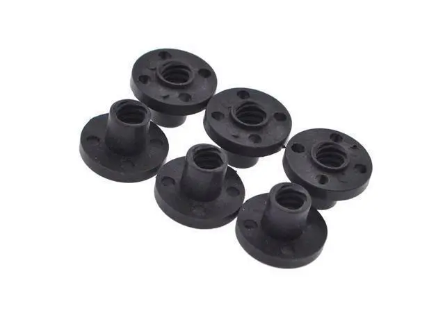 Alt view image 2 of 3 - Funssor 5 Pcs Black TR8 Lead Screw POM nut TR8x2/TR8x4/TR8x8 Trapezoidal Screw Nuts Delrin Nuts 8mm