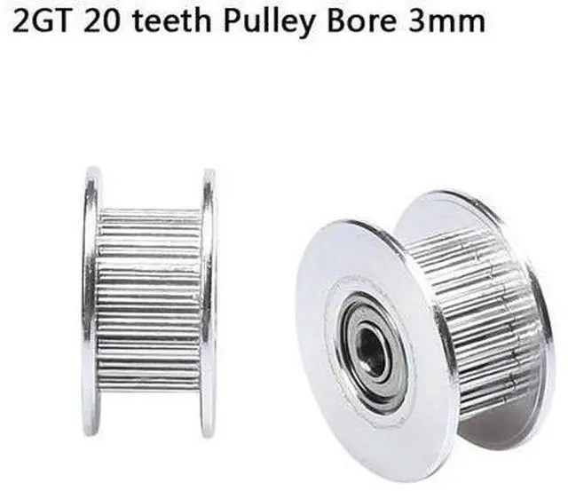 Main image of 3D printer 2GT 20 teeth wheel Perlin passive idler pulley wheel GT2 Pulley 16/20 Without Teeth Teeth Timing Gear 3D Printers