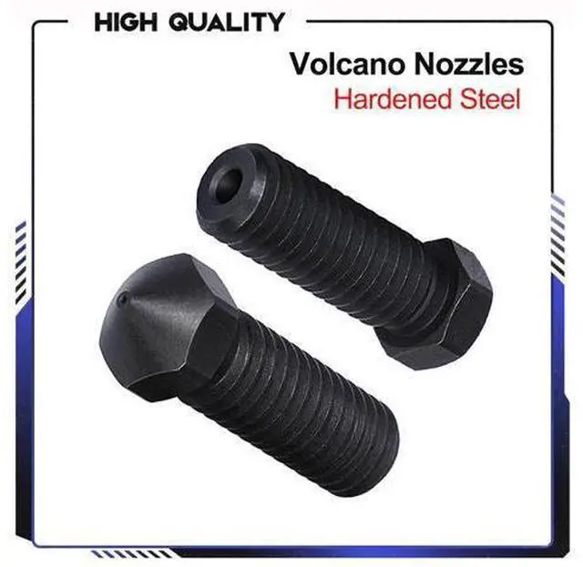 Main image of Hardened Steel Volcano Nozzle M6 3D Printer Parts for PEI PEEK or Carbon fiber filament E3D Volcano hotend Extruder