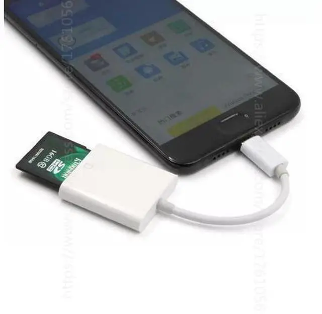Alt view image 3 of 4 - Lecteur de cartes USB C vers SD, adaptateur Thunderbolt 3 de Type C Compatible avec iPad Pro 2018, MacBook Pro/Air, Samsung Galaxy S10/S9/S8,