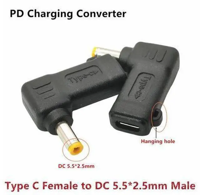 Main image of Adaptateur de charge USB type-c femelle vers cc, 65W, 5.5mm x 2.5mm, pour Lenovo IdeaPad Z560 Z570 Z575 Z565 U310 U400