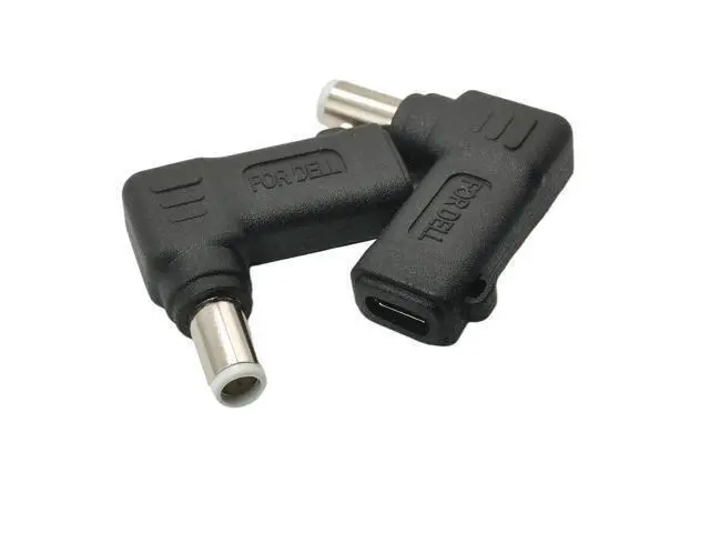 Alt view image 2 of 3 - Adaptateur de charge USB type-c femelle vers cc mâle, 65W, 7.4x5.0mm, pour Dell Latitude E6420 E6430 E6430s E6430U E6440 E6500