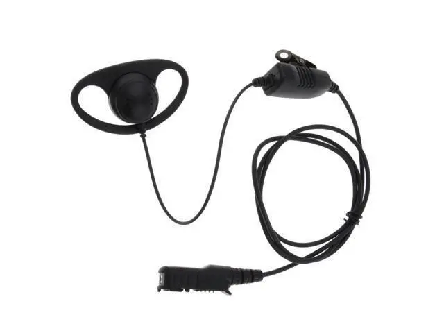 Alt view image 3 of 4 - D Shape Ear Hook Earpiece Headset Speaker Mic for Motorola XIR P6620 XPR3500