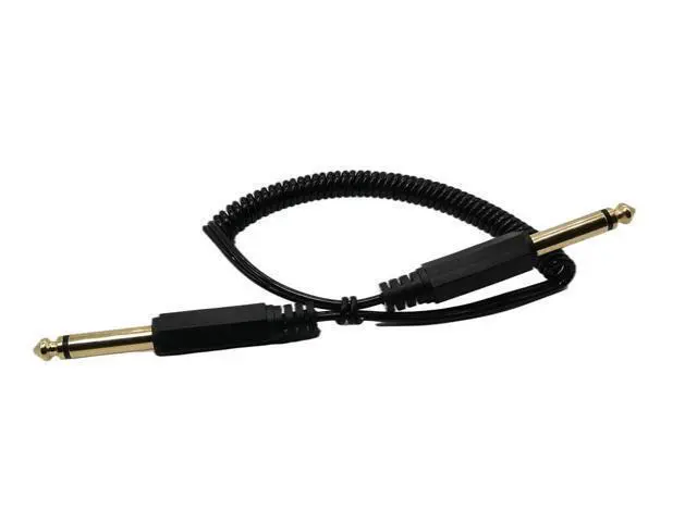 Alt view image 2 of 4 - Câble Audio Mono mâle/mâle rétractable de 6.35mm, câble spiralé pour guitare et basse
