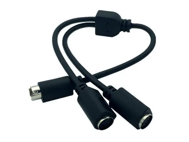 Alt view image 4 of 4 - Adaptateur de câble en Y de 0.25M, séparateur s-vidéo 1 mâle à 2 câbles femelles