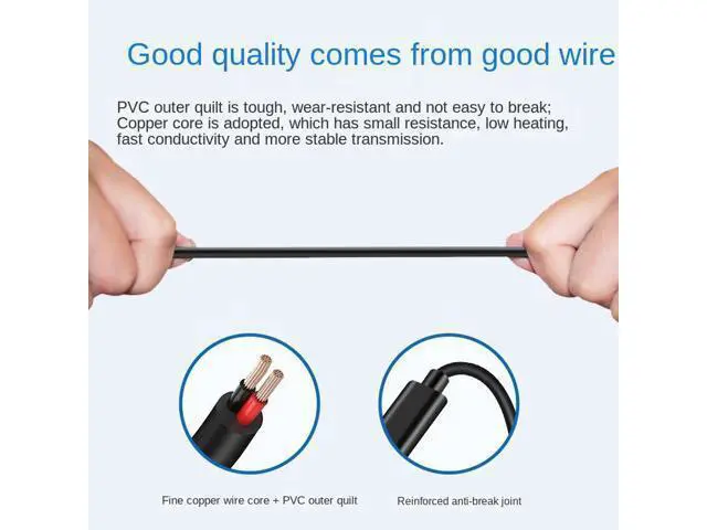 Alt view image 3 of 3 - Câble de chargeur de type-c femelle à CC entièrement en cuivre pour Lenovo, connecteur d'alimentation mâle PD carré avec puce à Induction, modèle Thinkpad, 15cm
