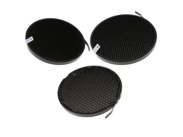 Alt view image 3 of 4 - 3Pcs 60 50 40 Degree Eggcrate Honeycomb Grid for 7inch Reflector Diffuser Lamp Shade Dish Photo Studio Accessories