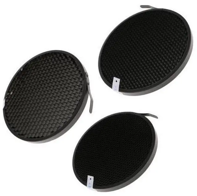 Main image of 3Pcs 60 50 40 Degree Eggcrate Honeycomb Grid for 7inch Reflector Diffuser Lamp Shade Dish Photo Studio Accessories