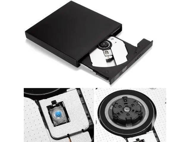 Alt view image 2 of 3 - Slim External Optical Drive USB 2.0 DVD Combo DVD ROM Player CD-RW Burner Writer Plug and Play For Macbook Laptop Desktop PC