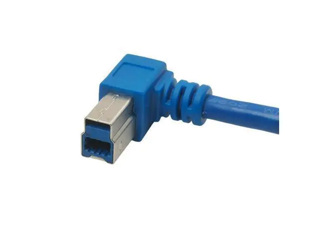 Alt view image 2 of 4 - Câble d'extension USB 3.0 mâle à femelle Type B à angle droit 90 degrés 0.5m