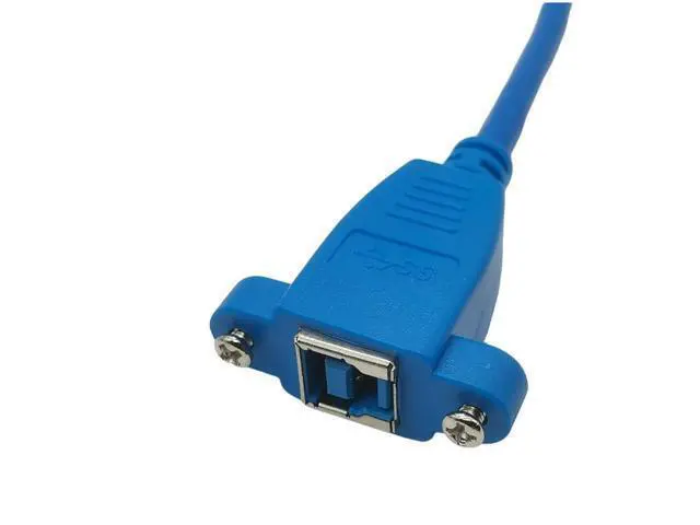 Alt view image 3 of 4 - Câble d'extension USB 3.0 mâle à femelle Type B à angle droit 90 degrés 0.5m