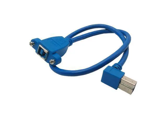 Alt view image 4 of 4 - Câble d'extension USB 3.0 mâle à femelle Type B à angle droit 90 degrés 0.5m