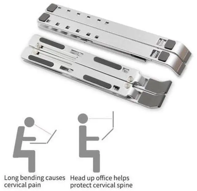 Alt view image 6 of 6 - Adjustable Laptop Stand Folding Portable Lapdesk For Laptop Office Lapdesk Foldable Ergonomic Notebook Stand Bracket Holder
