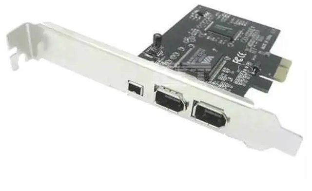 Main image of Carte d'extension firewire 3 ports PCIe, pour ordinateur de bureau, adaptateur 2x6 broches et 1 x 4, 1394A, PCI Express vers IEEE,