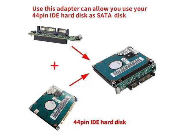 Alt view image 4 of 4 - Convertisseur pour disque dur pc portable 2.5 ", adaptateur mâle IDE 44 broches femelle vers 7 + 15 broches SATA 22 broches